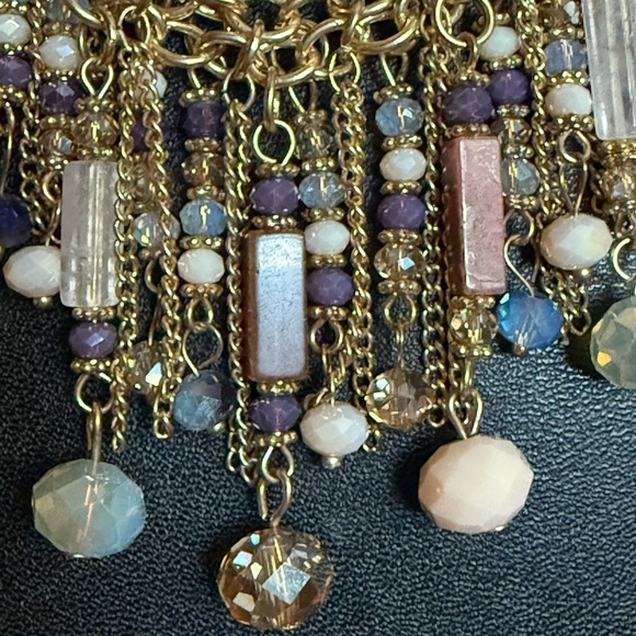 Boho-Chic Style Dangle Gold Tone Necklace - Picture 6 of 16